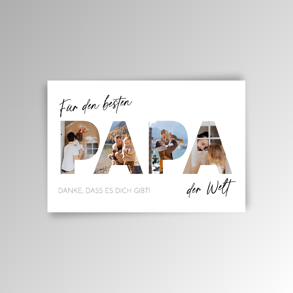 Papa Poster mit Foto-Collage – 