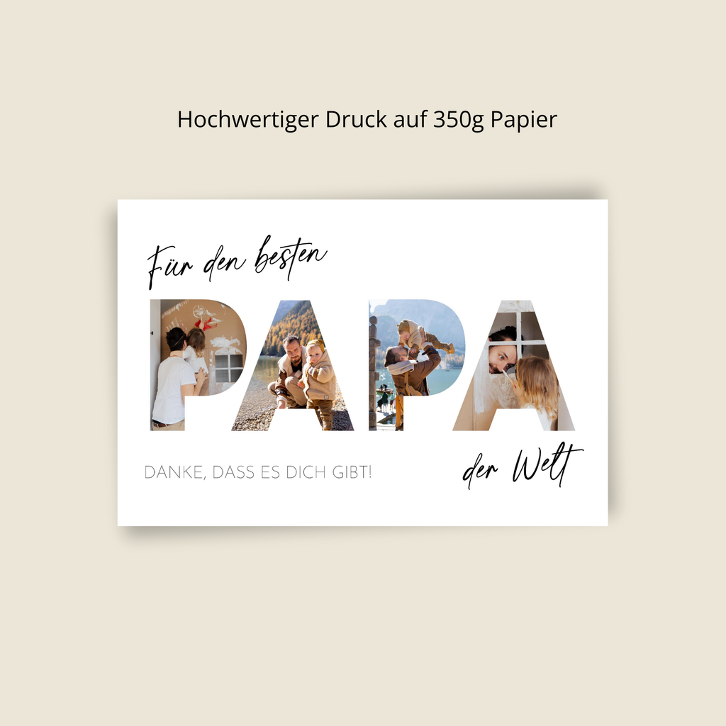 Papa Poster mit Foto-Collage – 