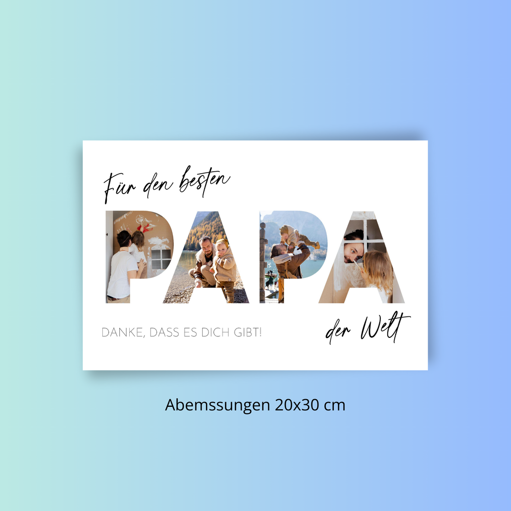 Papa Poster mit Foto-Collage – 