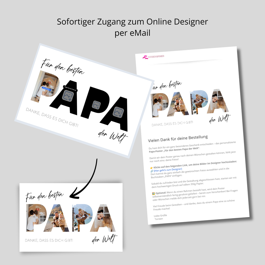 Papa Poster mit Foto-Collage – 