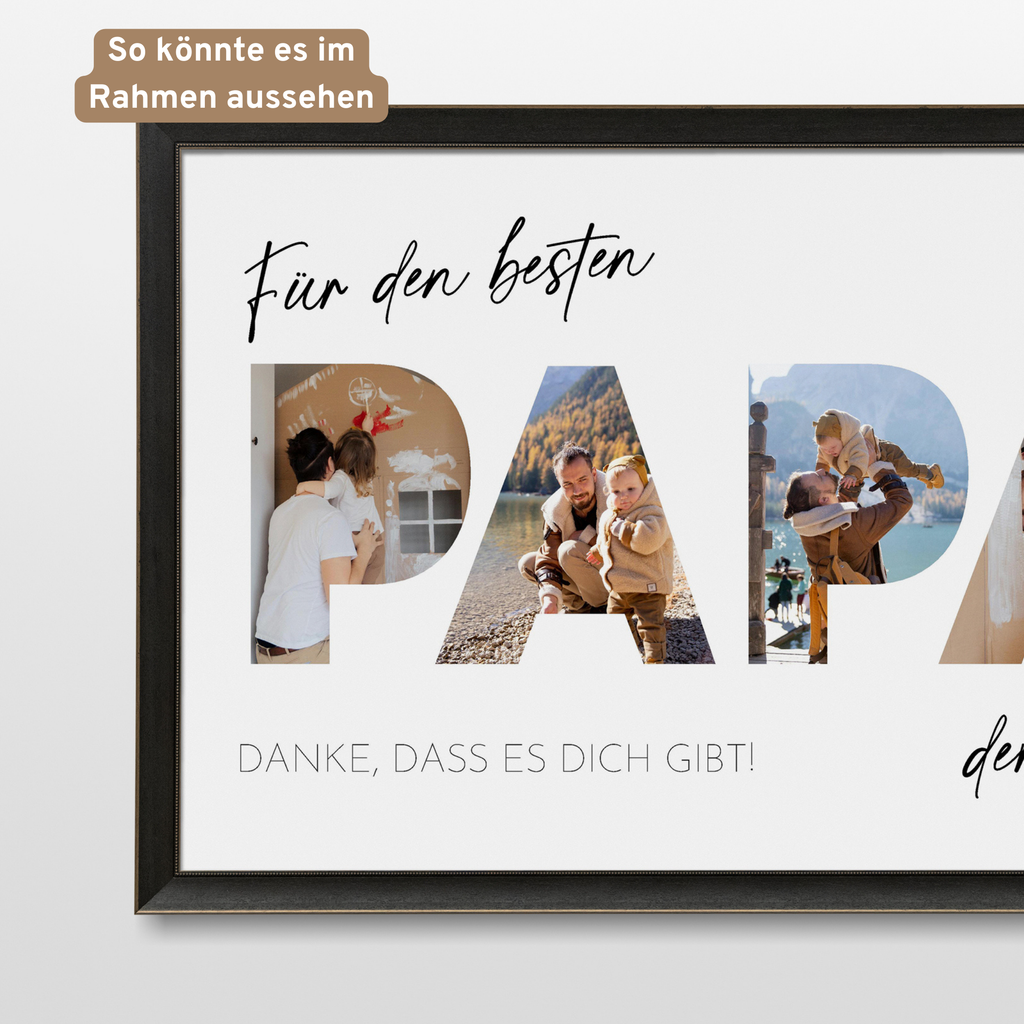 Papa Poster mit Foto-Collage – 