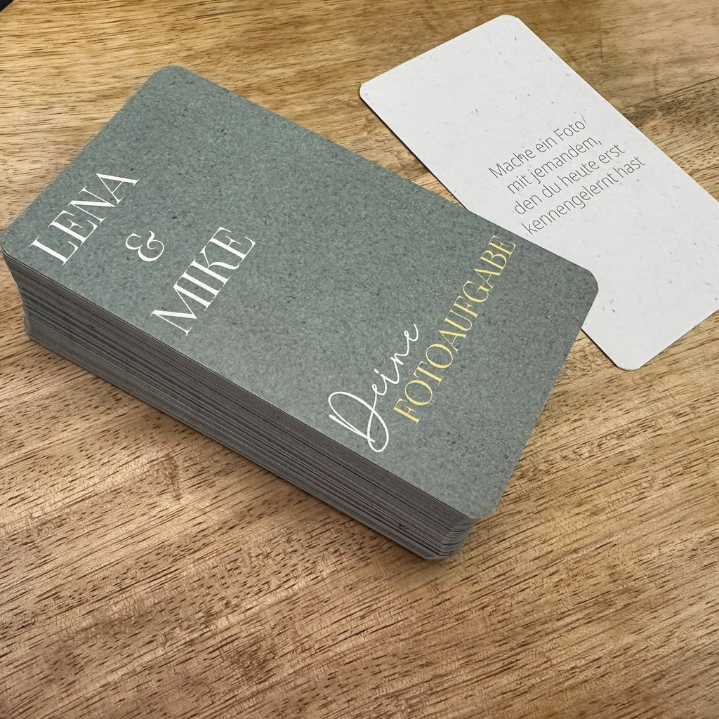 90 personalisierbare Aufgabenkarten – Minimalistisches Design & unvergessliche Hochzeitsmomente