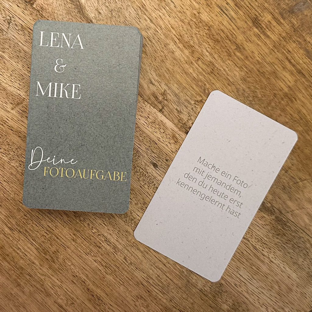 90 personalisierbare Aufgabenkarten – Minimalistisches Design & unvergessliche Hochzeitsmomente